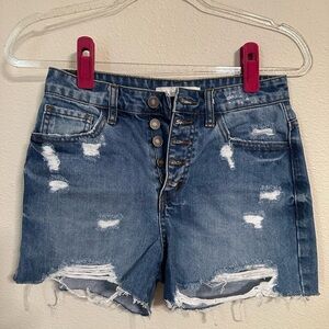 Boutique Distressed Denim Shorts